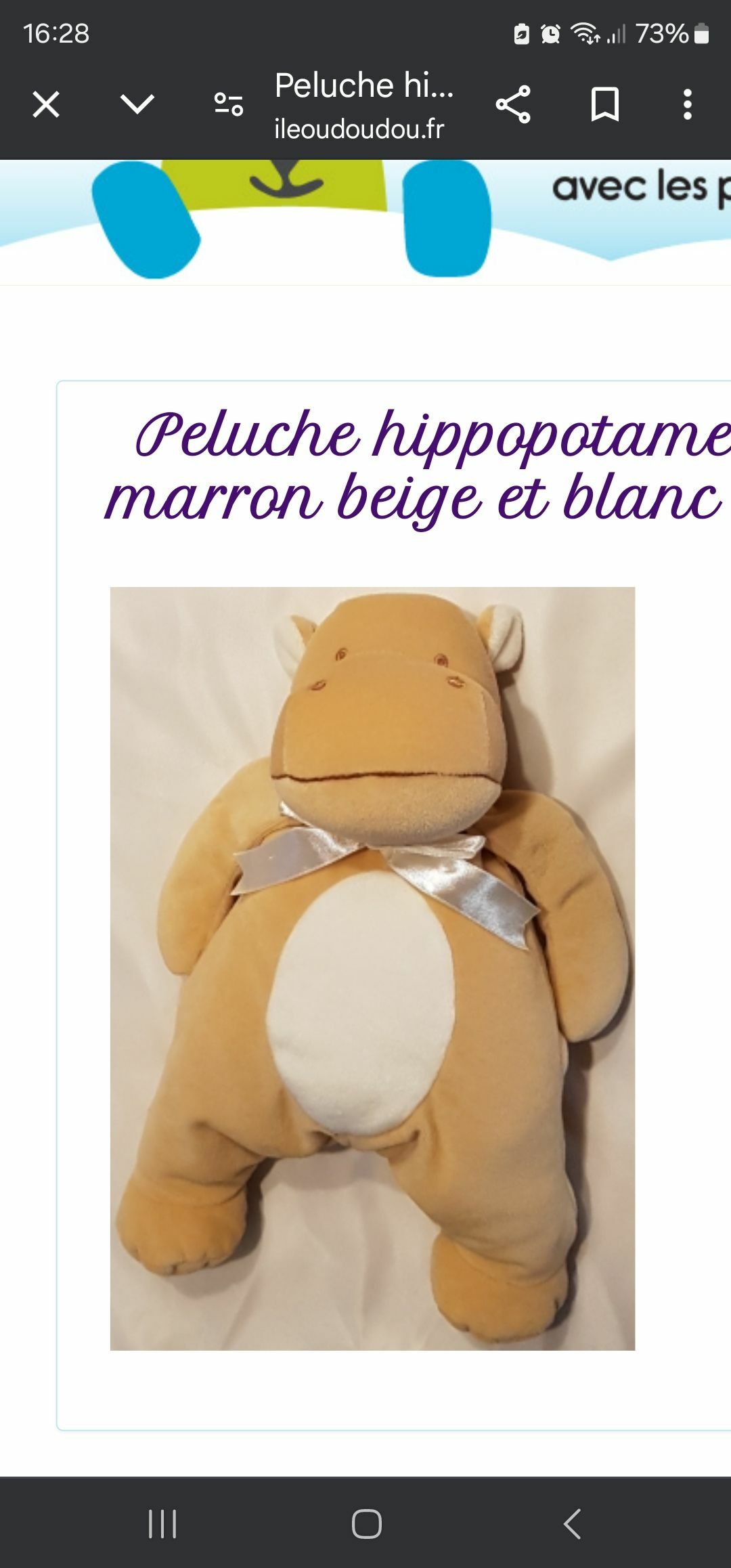 Doudou hippopotame