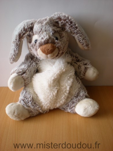 Nicotoy Lapin Simba marron blanc gris chiné - Très bon état