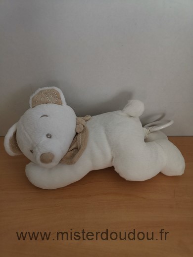 Simba toy Ours Blanc foulard beige - Très bon état