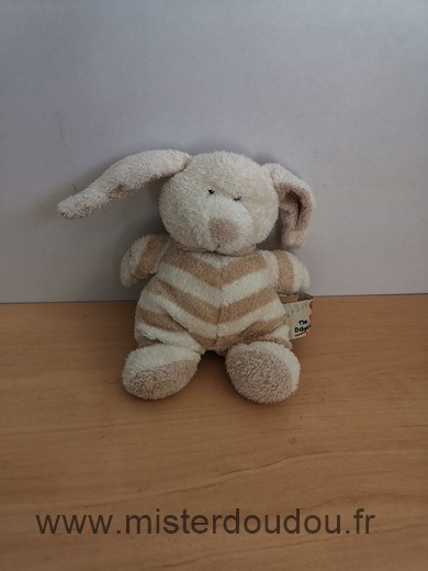 Nicotoy Lapin Beige ecru raye - Très bon état