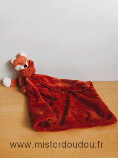 Jellycat Renard Roux orange marron blanc - Très bon état