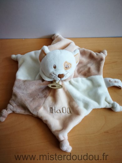 Baby nat Chat Blanc beige miaou - Très bon état