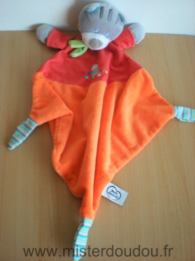 Mots d enfants Chat Losange rouge orange - Très bon état