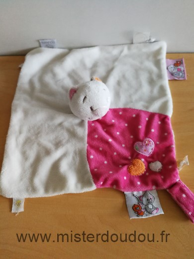 Noukie s Chat Rose blanc coeur - Très bon état