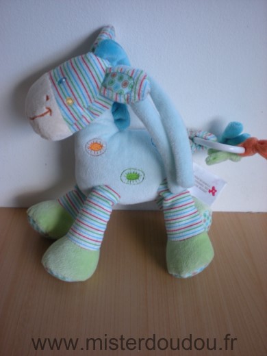 Nicotoy Cheval Zebre ane bleu - Très bon état