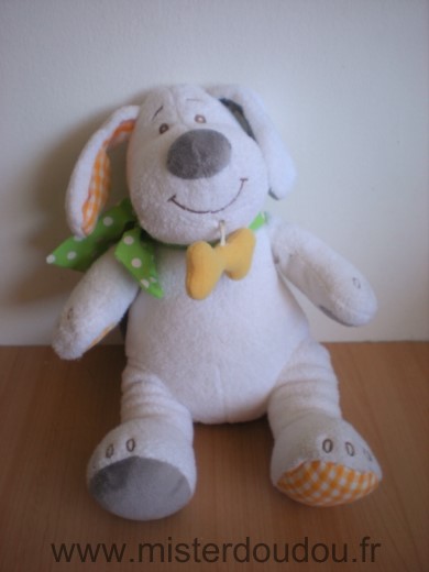 Bengy Chien Blanc vert gris os jaune - Très bon état