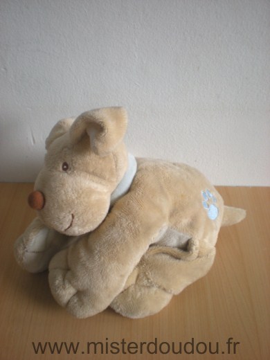 Jollybaby Chien Ecru empreinte patte bleue - Etat moyen