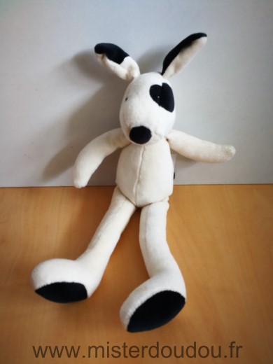 Moulin roty Chien Blanc noir - Très bon état