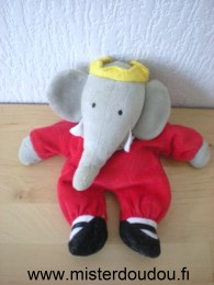 Ajena Eléphant Babar rouge gris - Très bon état