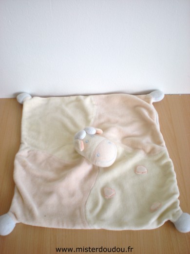 Jollybaby Girafe Jaune rose quatre coins bleus - Bon état