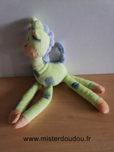 Tigex Girafe Bleu vert pattes aimantees - Très bon état