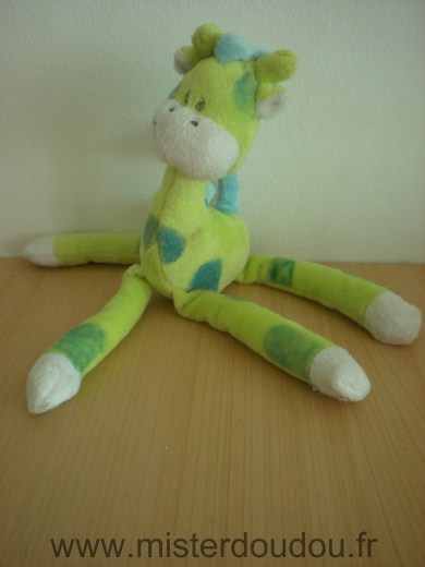 Tigex Girafe Vert bleu pattes aimantees - Très bon état