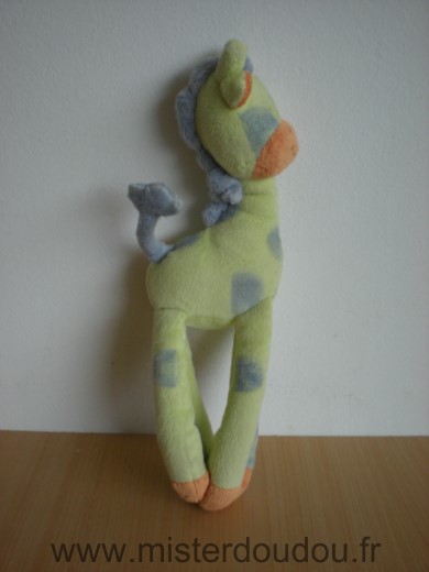 Tigex Girafe Vert bleu pattes aimantees - Très bon état