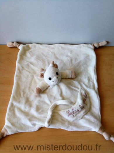 Vulli Girafe Ecru beige clair attache tetine - Très bon état