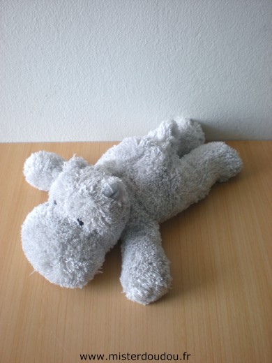 Marque Inconnue Hippopotame Gris tout mou - Très bon état