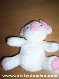 Bébisol Koala Blanc rose noeud rose - Très bon état
