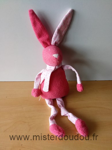 Bout chou Lapin Rose etoiles - Très bon état