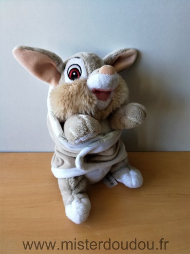 Disney Lapin Panpan gris beige avec couverture grise - Très bon état
