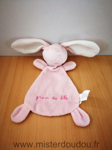Grain de ble Lapin Rose dos fleuri - Très bon état