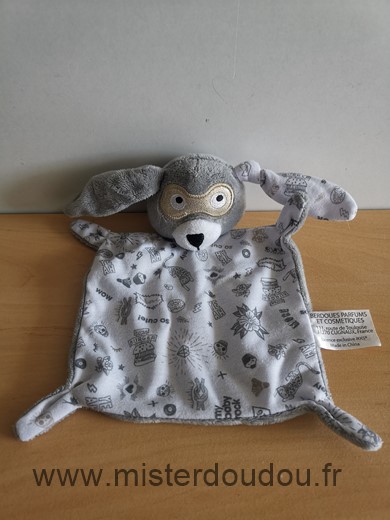 Ikks Lapin Blanc gris masque dore berdoues - Très bon état