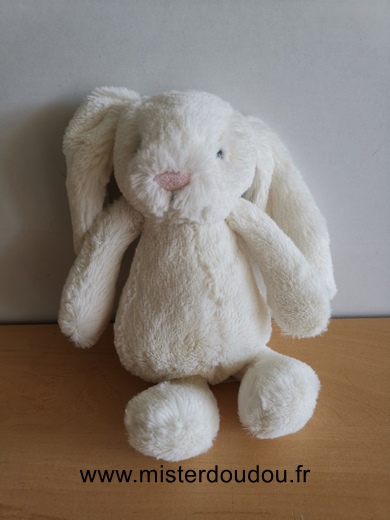 Jellycat Lapin Blanc nez rose - Très bon état