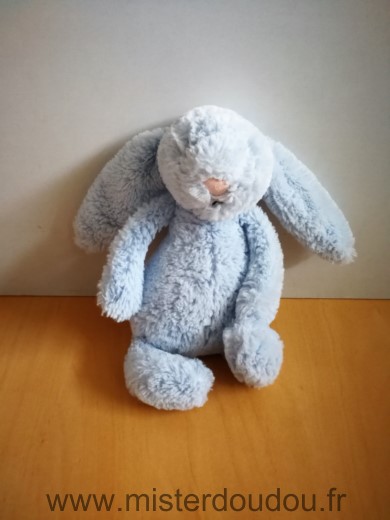 Jellycat Lapin Bleu nez rose - Très bon état