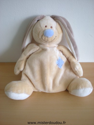 Jollybaby Lapin Bloupi beige nez bleu - Très bon état