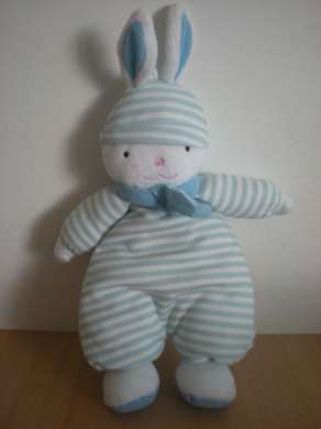 Luminou Lapin Rayé bleu blanc phosphorescent - Très bon état
