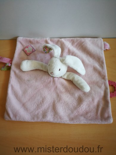 Moulin roty Lapin Capucine rose blanc - Etat moyen