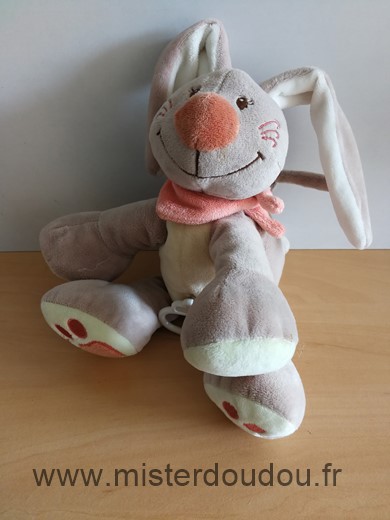 Nattou Lapin Beige jaune orange - Très bon état