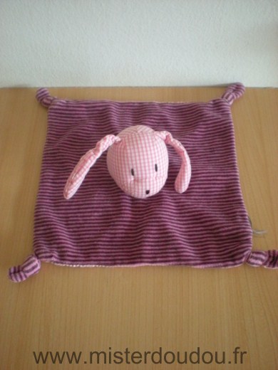 Orchestra Lapin Raye rose mauve vichy rose - Très bon état