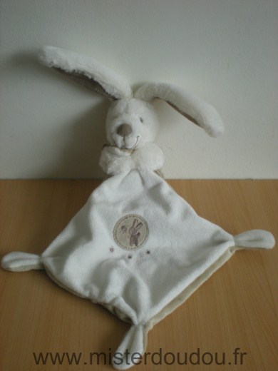 Pommette Lapin Ecru beige avec mouchoir - Très bon état