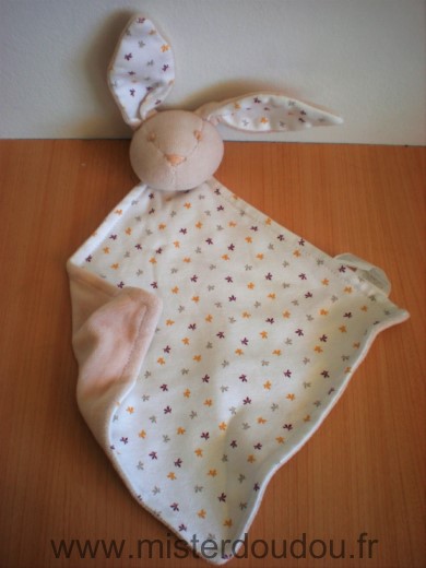 Sergent major Lapin Beige tissus blanc motifs feuilles - Très bon état