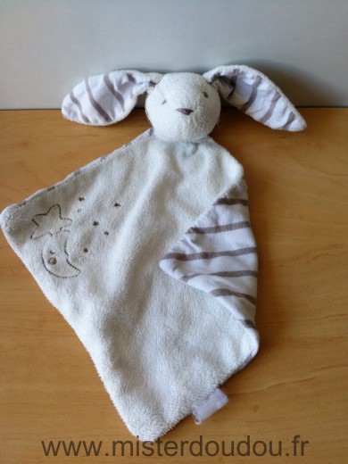 Sergent major Lapin Blanc dos raye blanc marron lune - Etat moyen