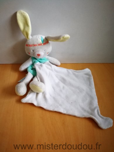 Sucre d orge Lapin Bleu turquoie gris jaune mouchoir blanc - Bon état