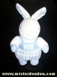 Tartine et chocolat Lapin Blanc bleu vichy - Très bon état