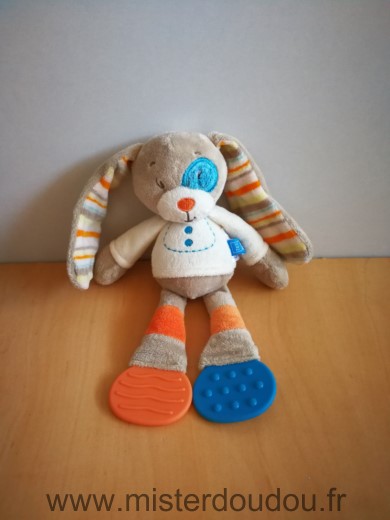 Tex Lapin Beige ecru orange coccard bleu anneaux dentaires - Très bon état