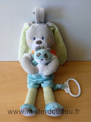 Tex Lapin Bleu vert gris panda - Très bon état