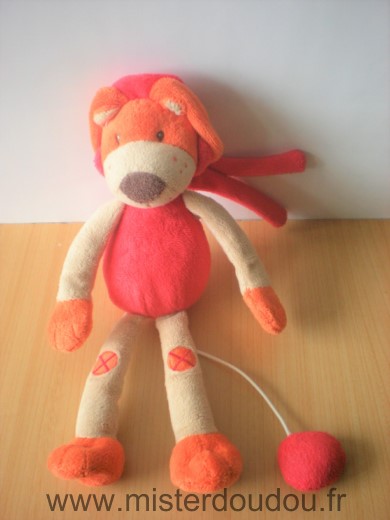 Nattou Lion Rouge orange - Très bon état