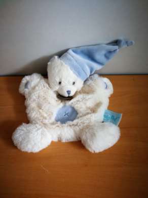 Baby nat Ours Blanc ecru bleu - Très bon état