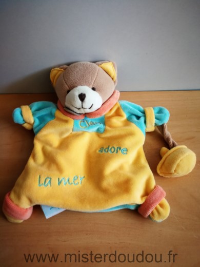 Baby nat Ours Jaune bleu cleo adore la mer - Très bon état