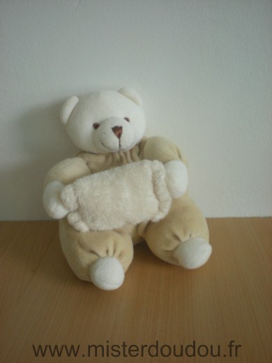 Cmp Ours Beige avec coussin ecru - Très bon état