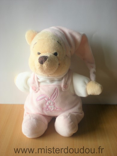 Disney Ours Winni blanc rose - Très bon état