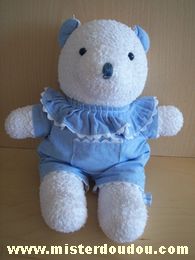 Jacadi Ours Blanc habit bleu - Bon état