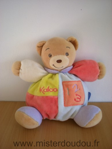 Kaloo Ours 123 jaune rouge orange bleu - Très bon état