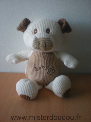 Planet pluch Ours Ecru beige "baby" - Très bon état