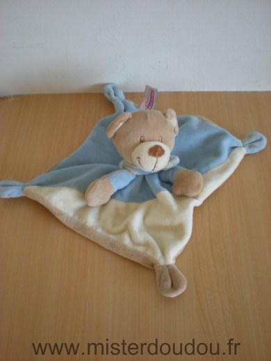 Pommette Ours Bleu ecru beige - Très bon état