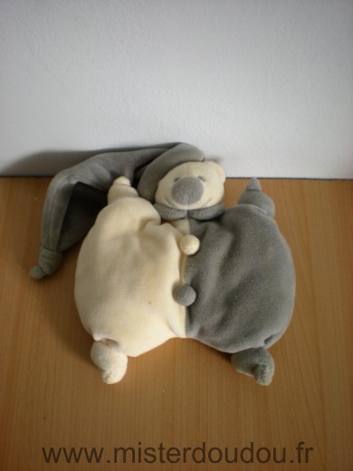 Priscilla larsen Ours Ecru gris bonnet gris - Très bon état