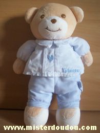 Takinou Ours Chemise rayée bleue pentalon bleu - Bon état