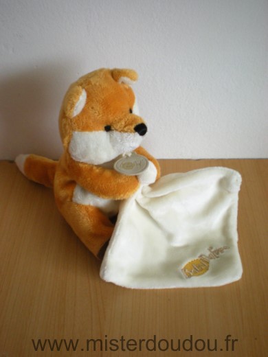 Baby nat Renard Orange blanc mouchoir blanc - Très bon état